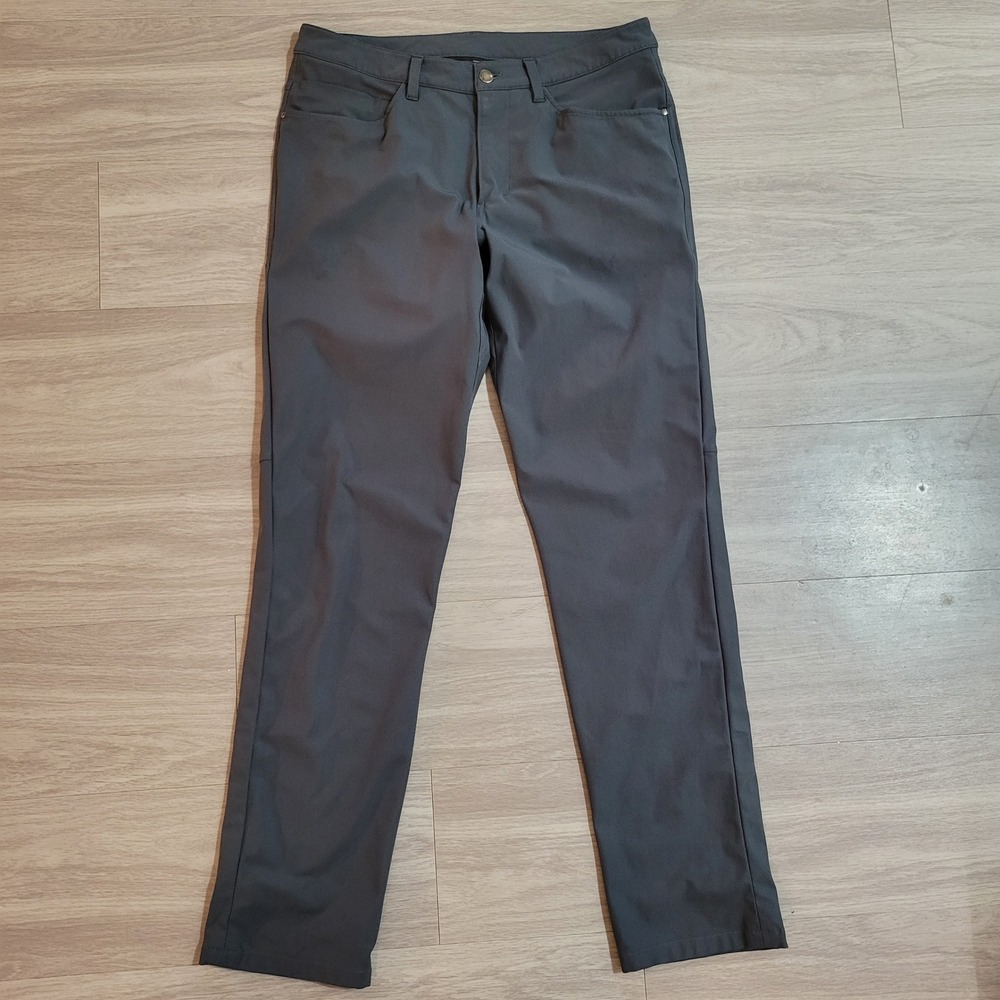 Lululemon ABC Pant Slim 32x32.5 Dark Gray Five Pocket Technical Trousers Mens